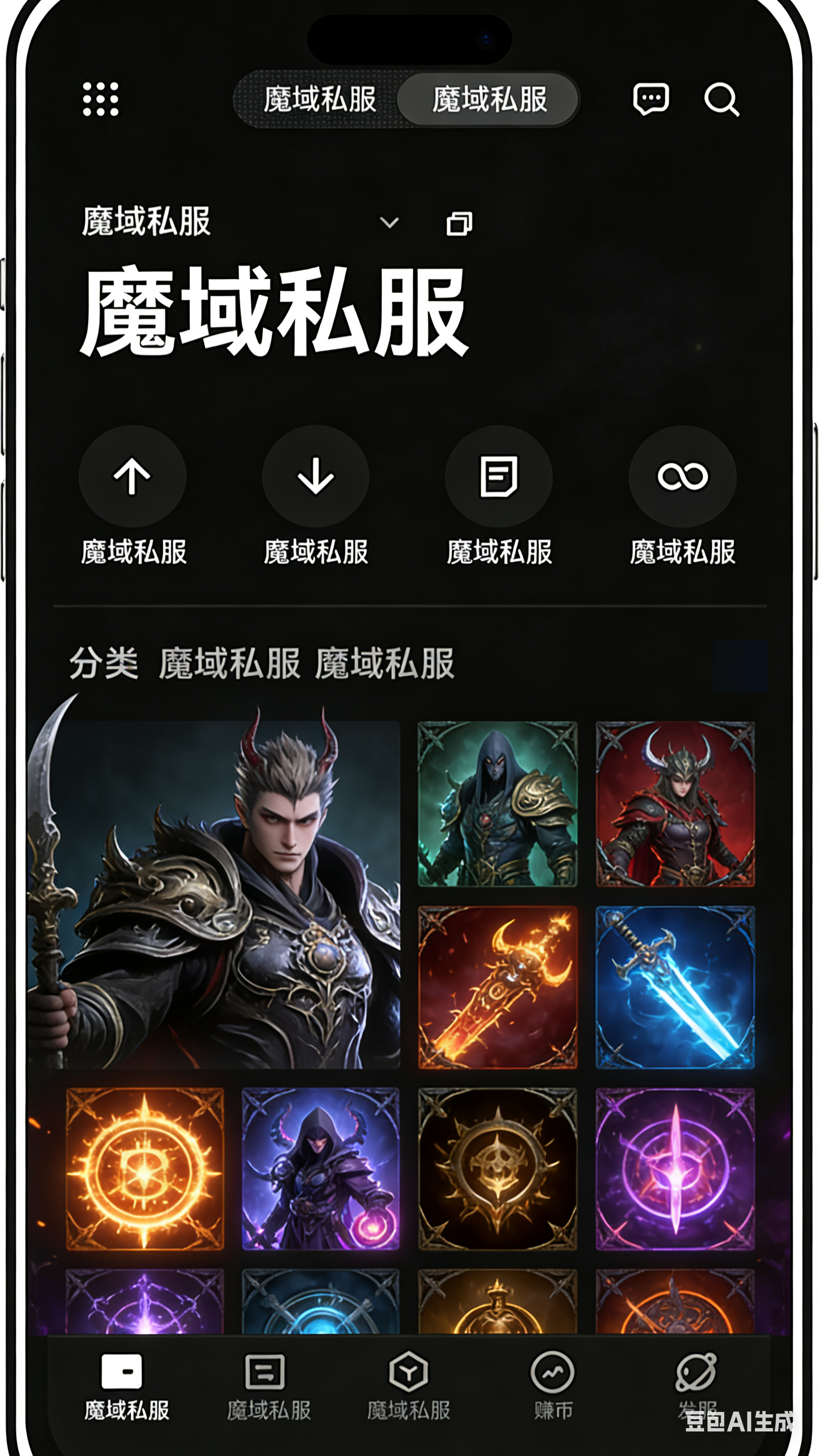 复古魔域装备锻造面板
